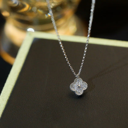 [Noble Aura jewelry]CLOVER MINI 9.5MM PENDANT DIAMOND NECKLACE