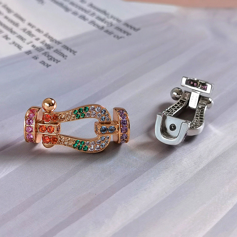 [Noble Aura jewelry]FORCE LARGE HORSESHOE  COLORED DIAMOND BRACELET ROSE GOLD