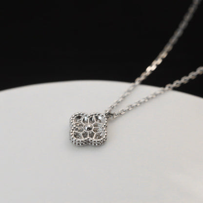 [Noble Aura jewelry]CLOVER MINI 9.5MM PENDANT DIAMOND NECKLACE