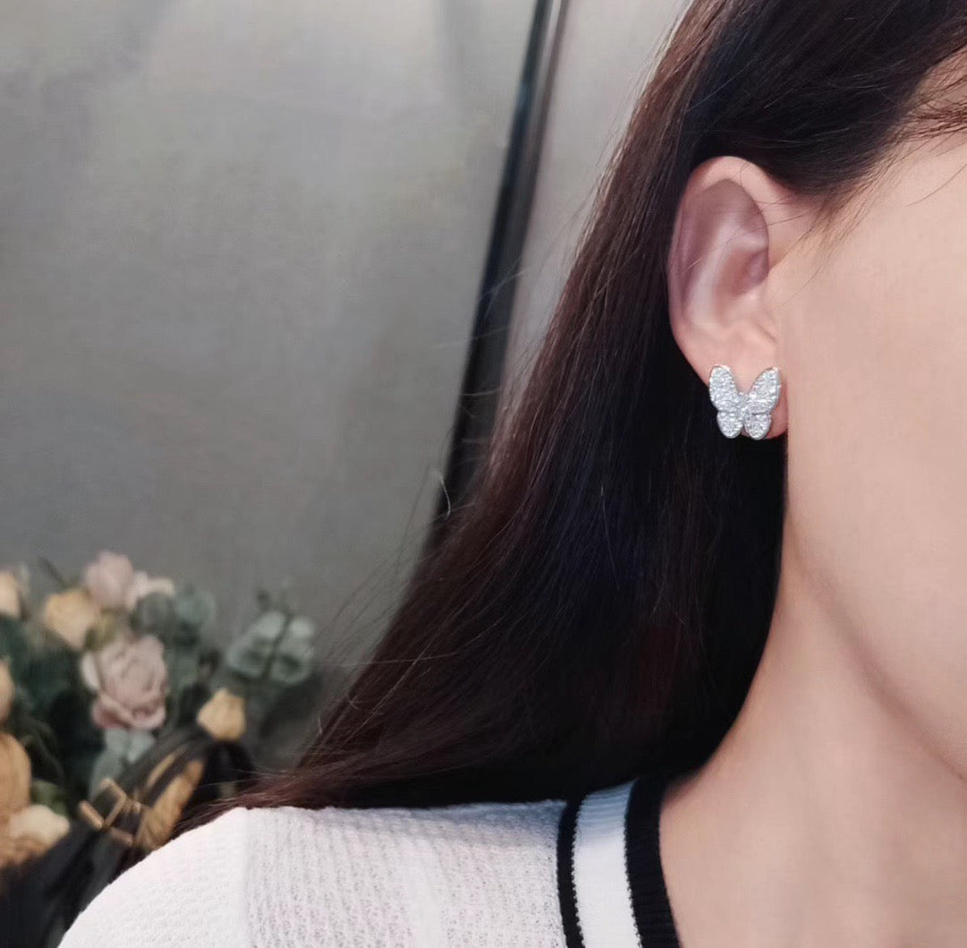[Noble Aura jewelry]BUTTERFLY ALL DIAMOND EARRINGS