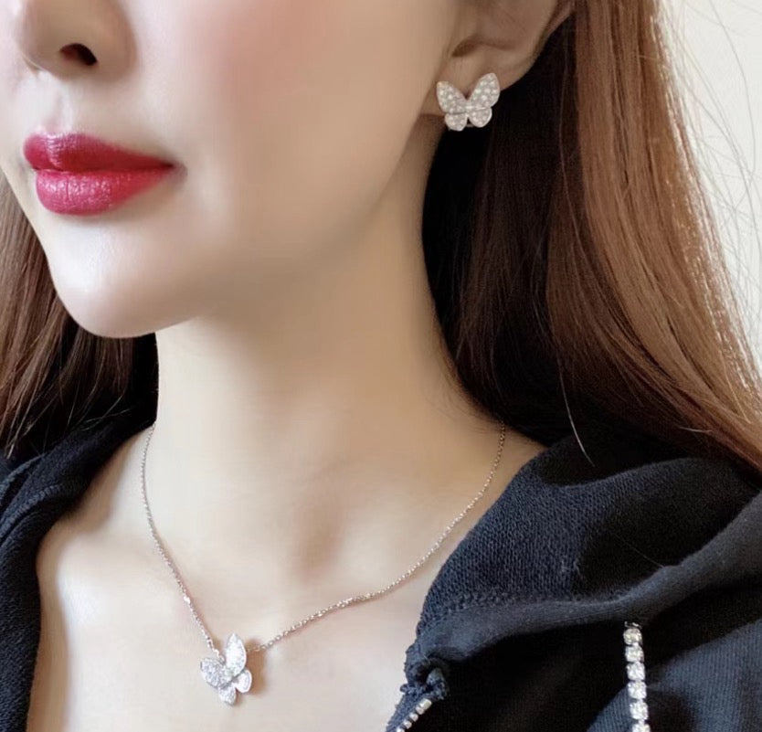 [Noble Aura jewelry]BUTTERFLY ALL DIAMOND EARRINGS