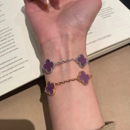 [Noble Aura jewelry] CLOVER 5 MOTIF VIOLET BRACELET COLLECTION