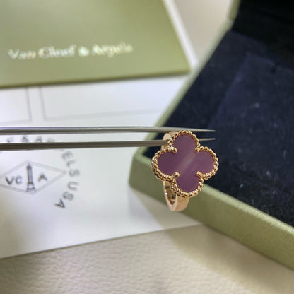 [Noble Aura jewelry]CLOVER  PURPLE VIOLET RING