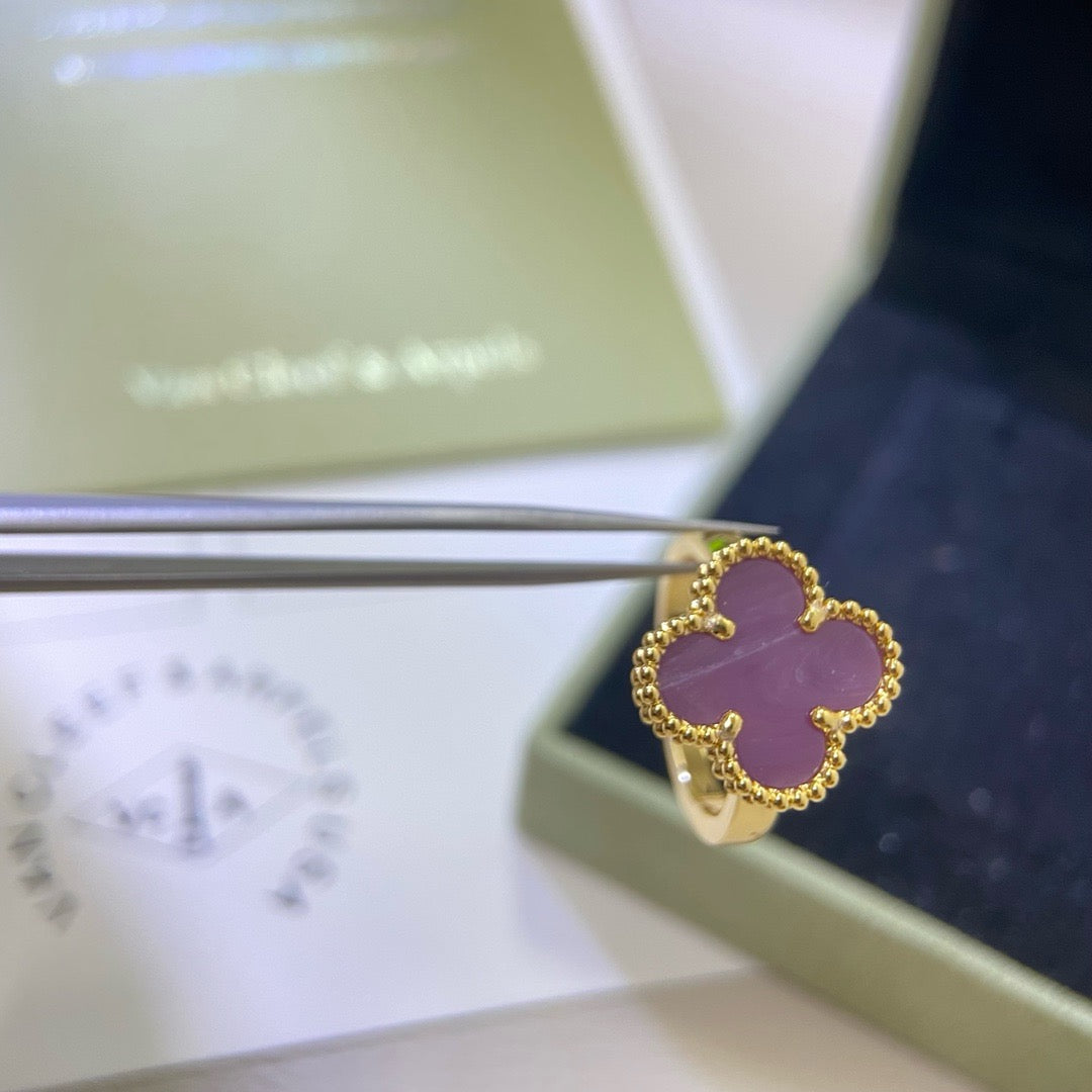 [Noble Aura jewelry]CLOVER  PURPLE VIOLET RING