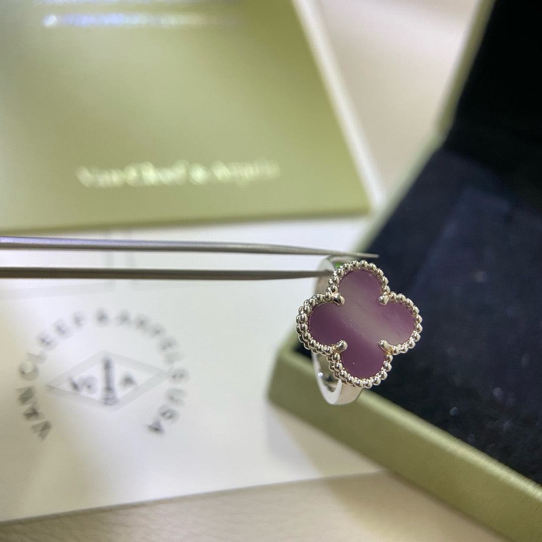 [Noble Aura jewelry]CLOVER  PURPLE VIOLET RING