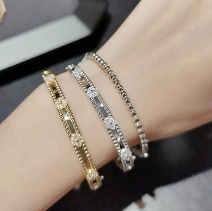 [Noble Aura jewelry]CLOVER BRACELET 4MM DIAMONDS