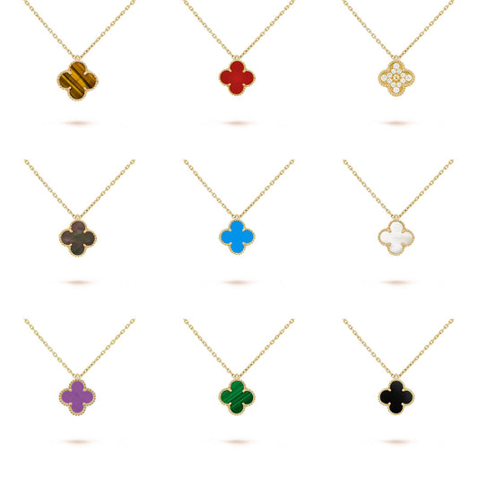 [Noble Aura jewelry]CLOVER MINI 9.5MM CARNELIANS NECKLACE COLLECTION