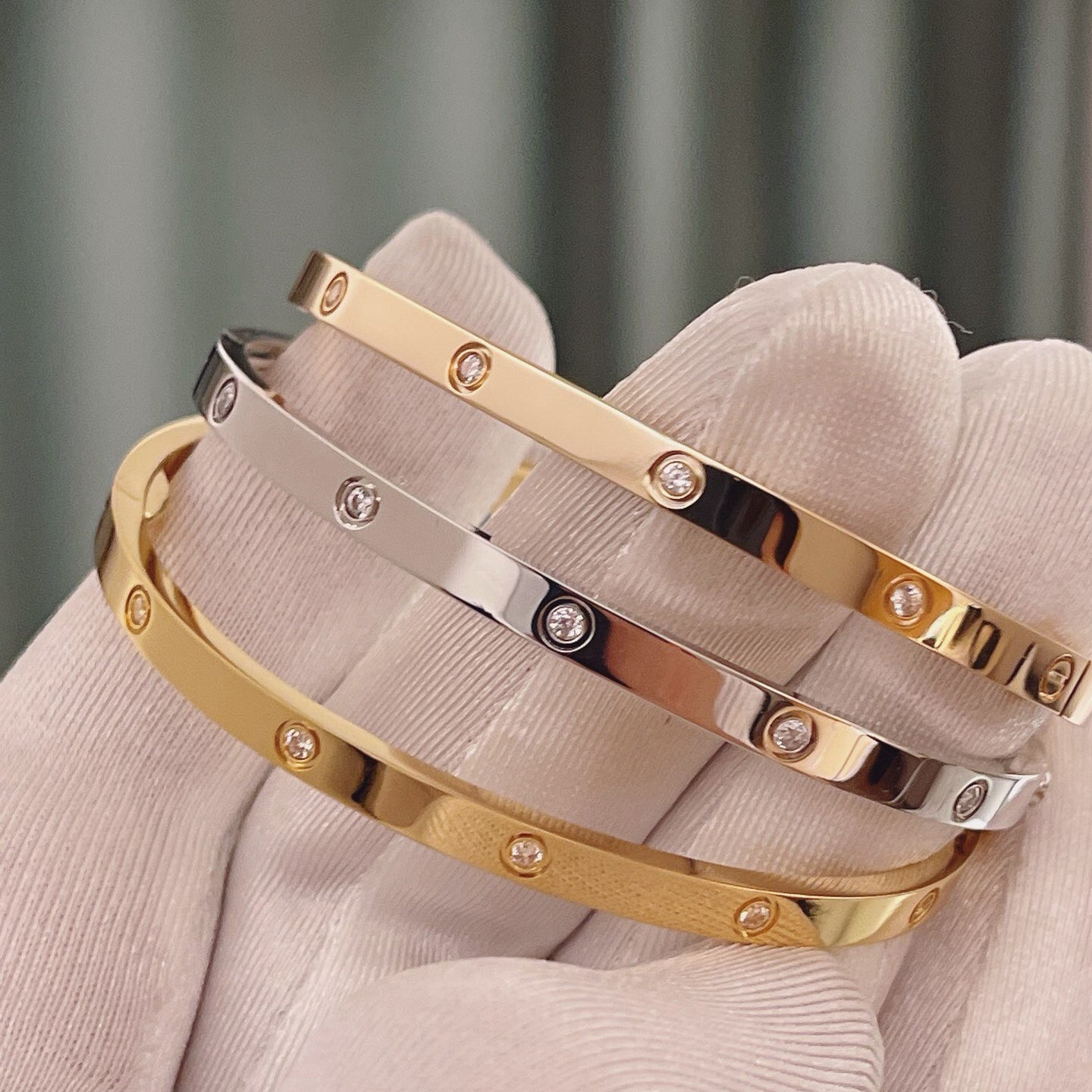 [Noble Aura jewelry]LOVE BRACELET 3.65MM 10 DIAMONDS