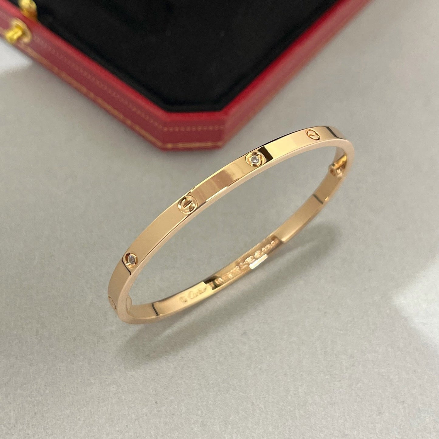 [Noble Aura jewelry]LOVE BRACELET 3.65MM 6 DIAMONDS