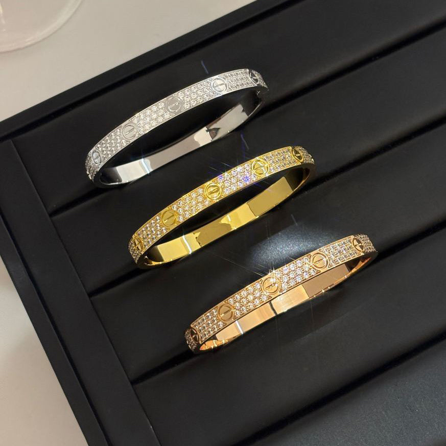 [Noble Aura jewelry]LOVE BRACELET 6.1MM DIAMOND-PAVED