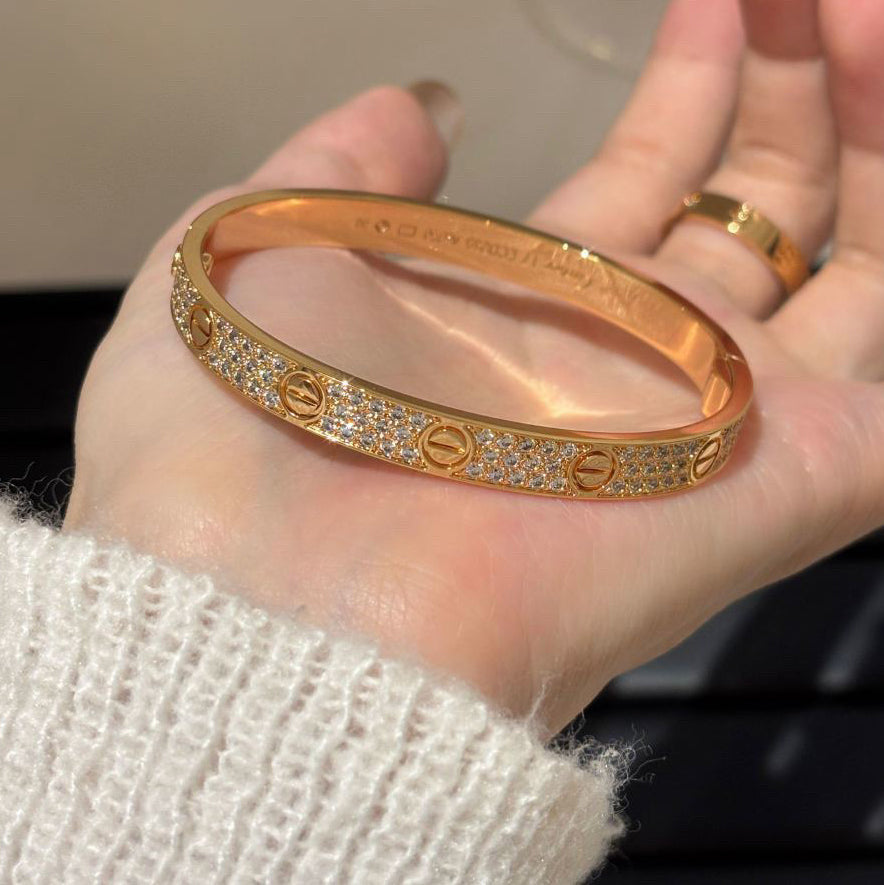 [Noble Aura jewelry]LOVE BRACELET 6.1MM DIAMOND-PAVED