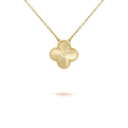 [Noble Aura jewelry]CLOVER 15MM LASER NECKLACE