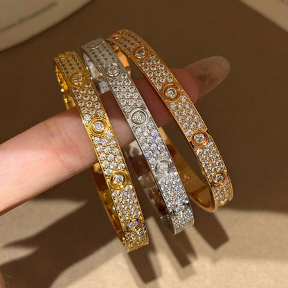 [Noble Aura jewelry]LOVE BRACELET 6.1MM DIAMOND-PAVED 10 BIG DIAMONDS
