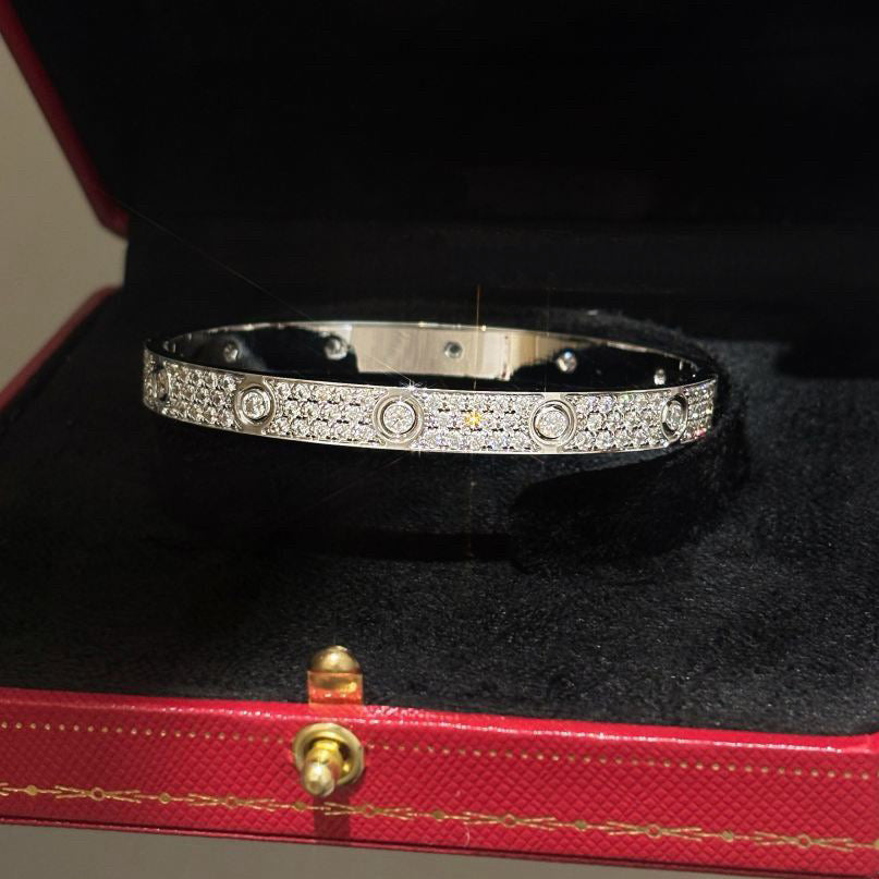 [Noble Aura jewelry]LOVE BRACELET 6.1MM DIAMOND-PAVED 10 BIG DIAMONDS