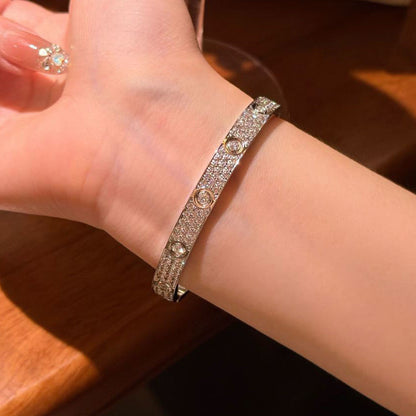 [Noble Aura jewelry]LOVE BRACELET 6.1MM DIAMOND-PAVED 10 BIG DIAMONDS