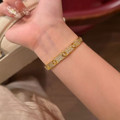 [Noble Aura jewelry]LOVE BRACELET 6.1MM DIAMOND-PAVED 10 BIG DIAMONDS
