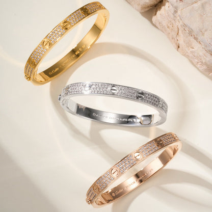[Noble Aura jewelry]LOVE BRACELET 6.1MM DIAMOND-PAVED