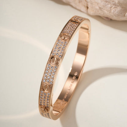 [Noble Aura jewelry]LOVE BRACELET 6.1MM DIAMOND-PAVED