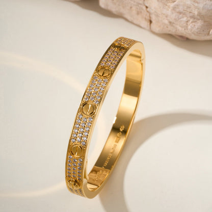 [Noble Aura jewelry]LOVE BRACELET 6.1MM DIAMOND-PAVED