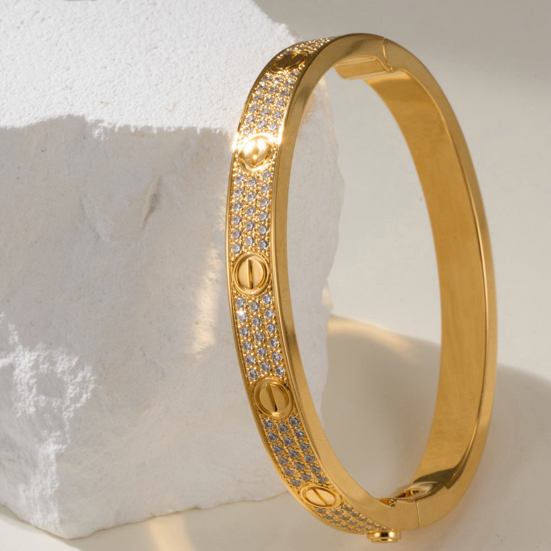 [Noble Aura jewelry]LOVE BRACELET 6.1MM DIAMOND-PAVED