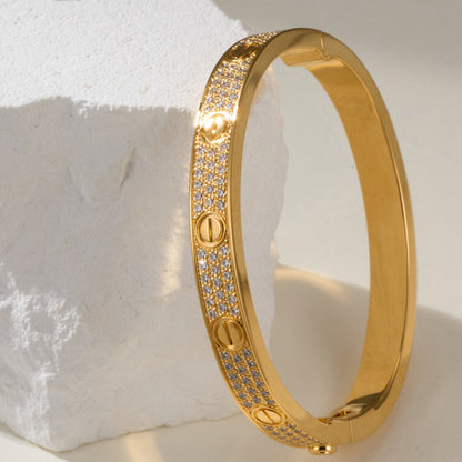 [Noble Aura jewelry]LOVE BRACELET 6.1MM DIAMOND-PAVED
