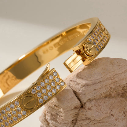 [Noble Aura jewelry]LOVE BRACELET 6.1MM DIAMOND-PAVED