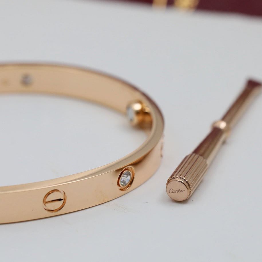 [Noble Aura jewelry]LOVE BRACELET 6.1MM 4 DIAMONDS