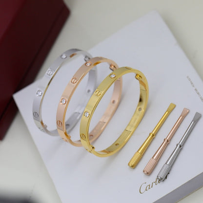 [Noble Aura jewelry]LOVE BRACELET 6.1MM 4 DIAMONDS