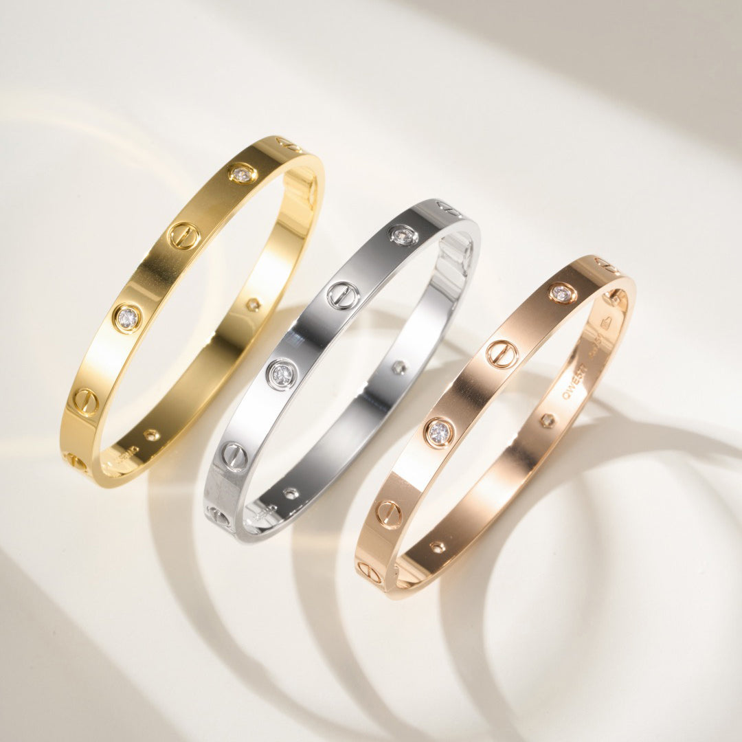 [Noble Aura jewelry]LOVE BRACELET 6.1MM 4 DIAMONDS