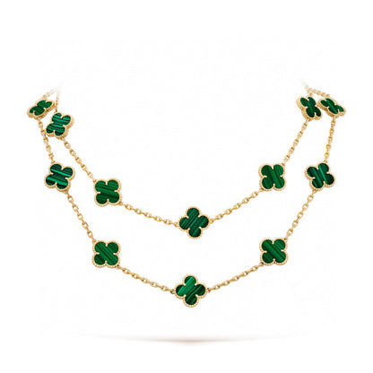 [Noble Aura jewelry]CLOVER 20 MOTIFS MALACHITE GOLD