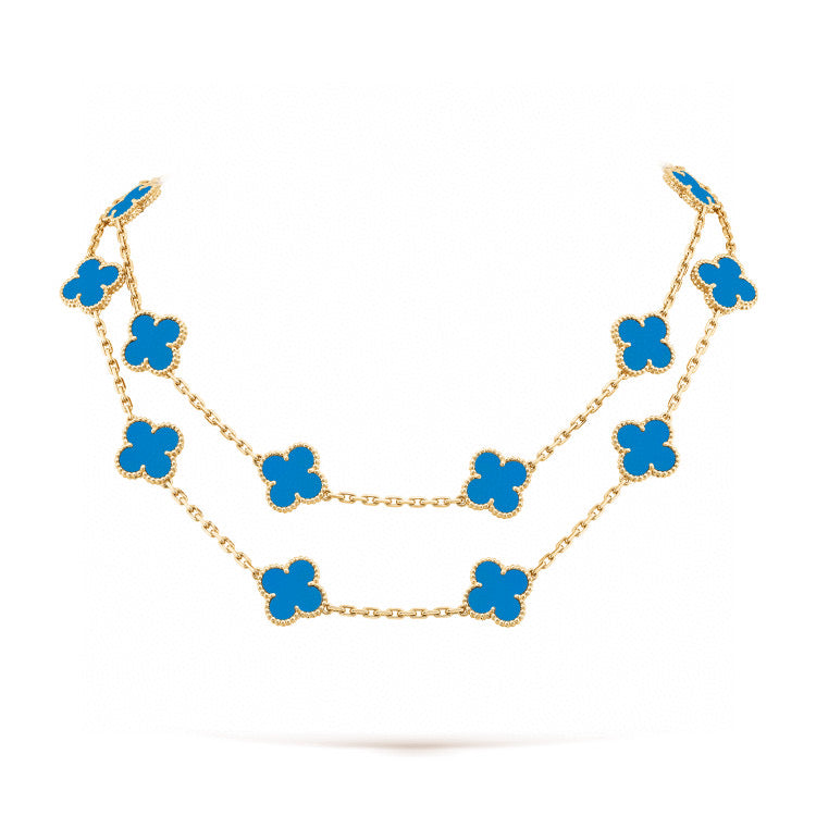 [Noble Aura jewelry]CLOVER 20 MOTIFS TURQUOISE GOLD