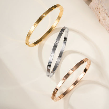 [Noble Aura jewelry]LOVE BRACELET 3.65MM 6 DIAMONDS