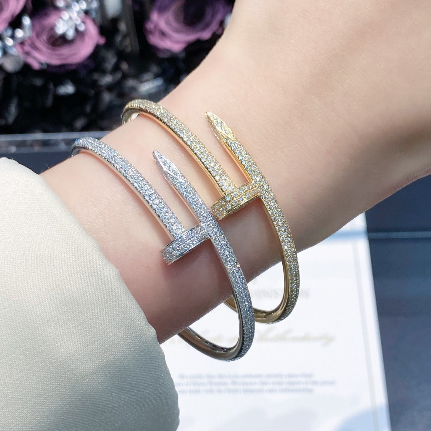[Noble Aura jewelry]JUSTE BRACELET 3.5MM ALL DIAMONDS