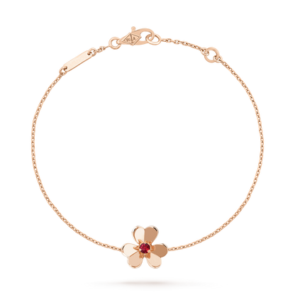 [Noble Aura jewelry]FRIVOLE GOLD FLOWER PINK MALACHITE BRACELET