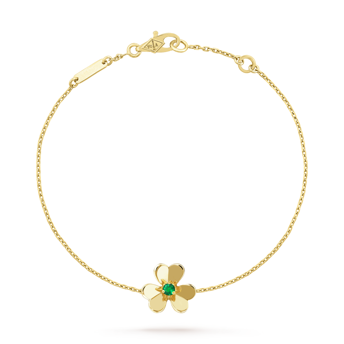 [Noble Aura jewelry]FRIVOLE GOLD FLOWER PINK MALACHITE BRACELET