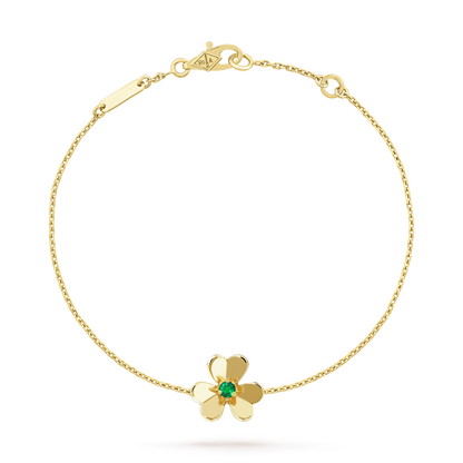 [Noble Aura jewelry]FRIVOLE GOLD FLOWER PINK MALACHITE BRACELET