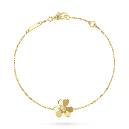 [Noble Aura jewelry]FRIVOLE GOLD FLOWER PINK MALACHITE BRACELET