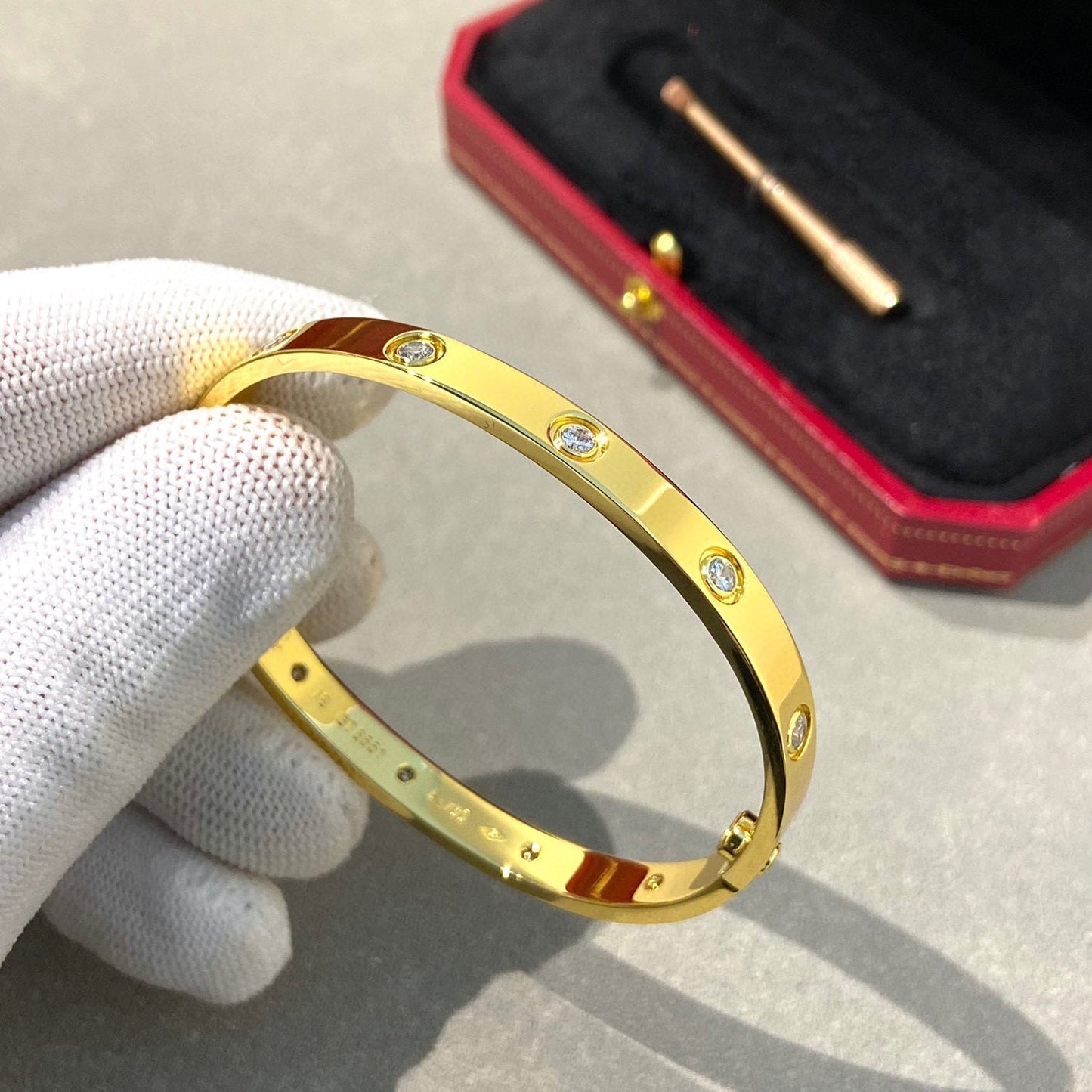 [Noble Aura jewelry]LOVE BRACELET 6.1MM 10 DIAMONDS