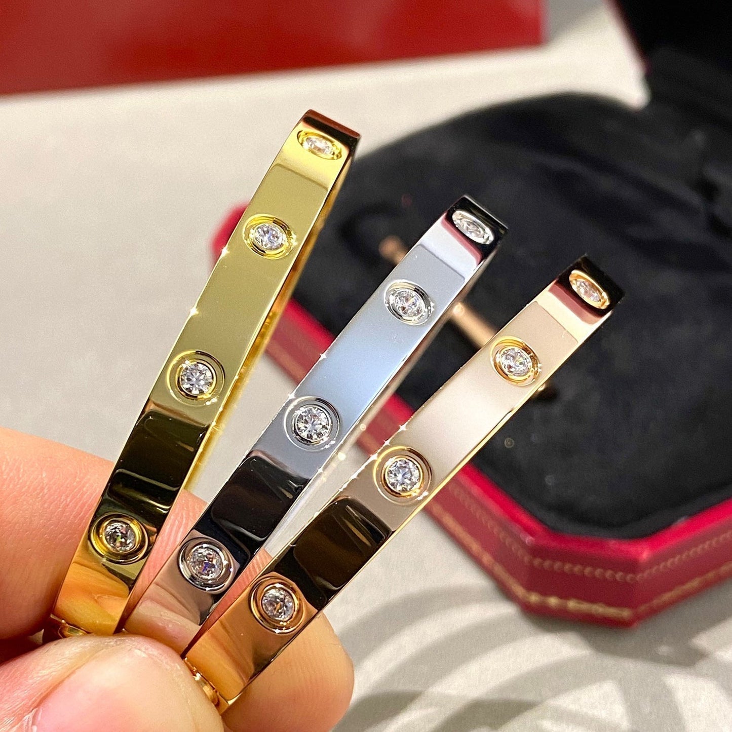 [Noble Aura jewelry]LOVE BRACELET 6.1MM 10 DIAMONDS