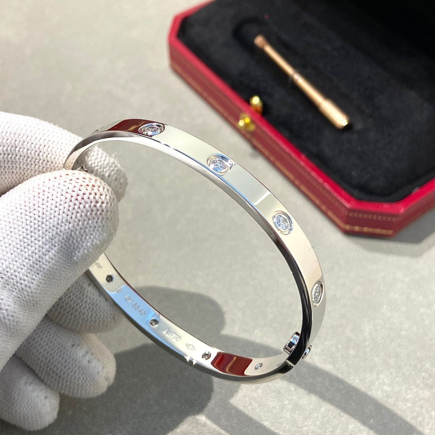[Noble Aura jewelry]LOVE BRACELET 6.1MM 10 DIAMONDS