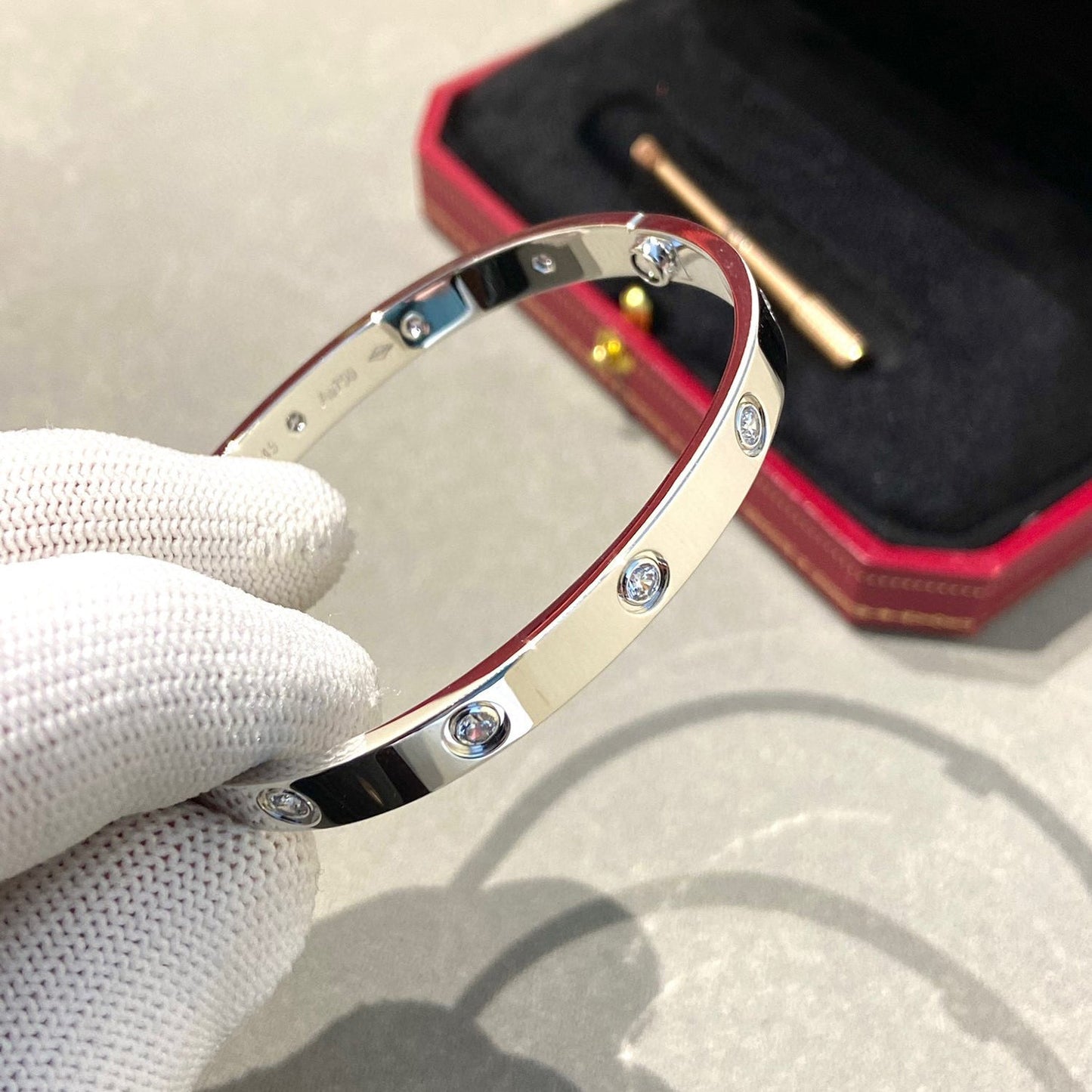 [Noble Aura jewelry]LOVE BRACELET 6.1MM 10 DIAMONDS