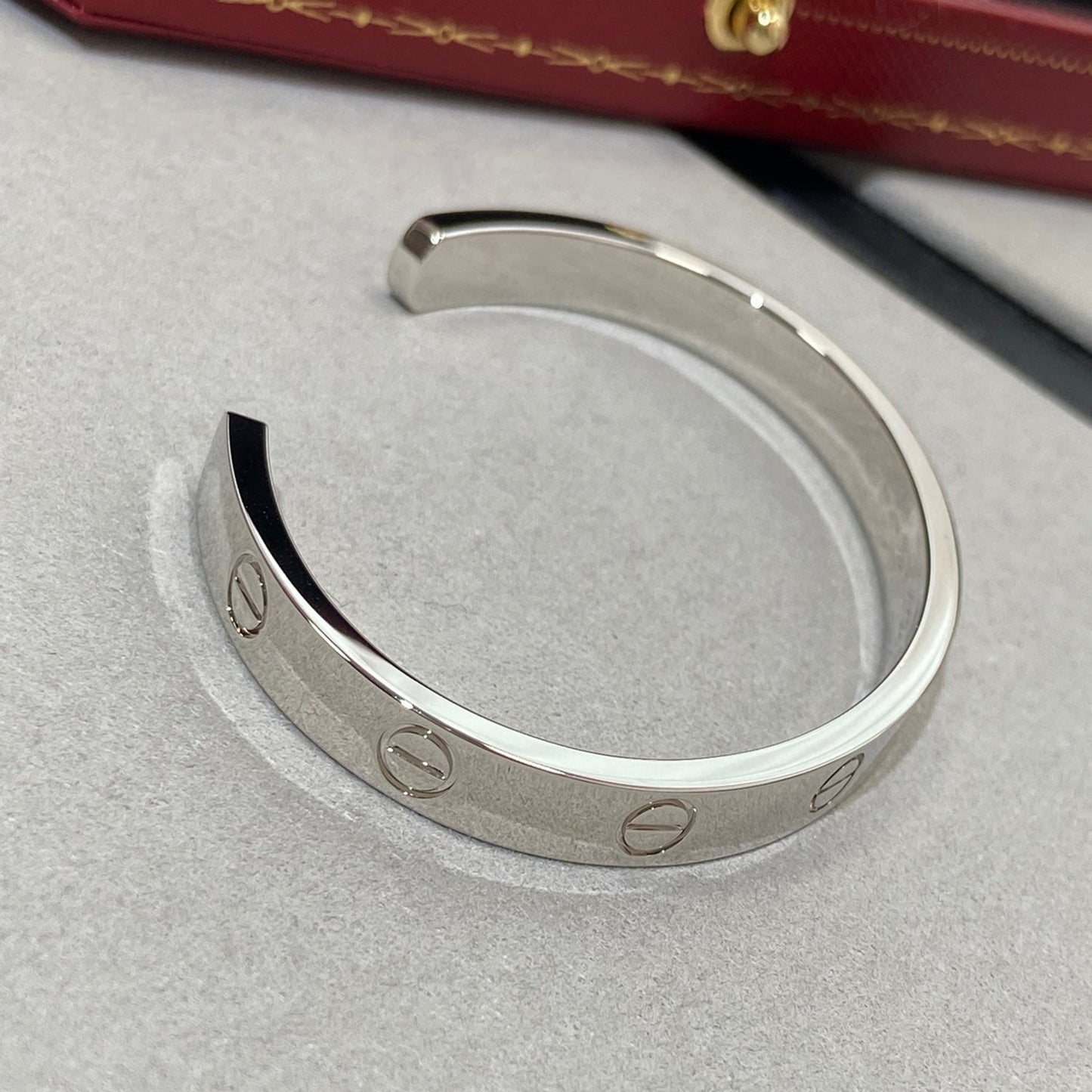 [Noble Aura jewelry]LOVE BRACELET 6.1MM 1 DIAMOND OPEN CUFF