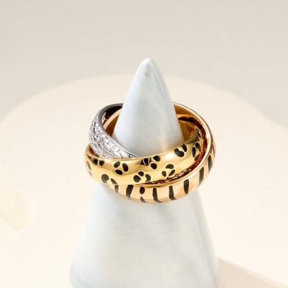[Noble Aura jewelry]TRINITY  RING LEOPARD PRINT