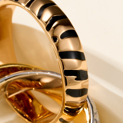 [Noble Aura jewelry]TRINITY  RING LEOPARD PRINT