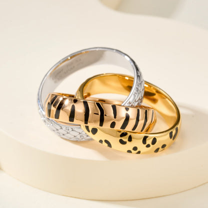 [Noble Aura jewelry]TRINITY  RING LEOPARD PRINT