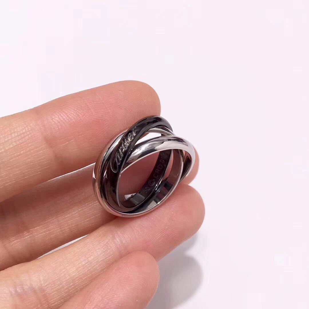 [Noble Aura jewelry]TRINITY 3.2MM RING BLACK CERAMIC