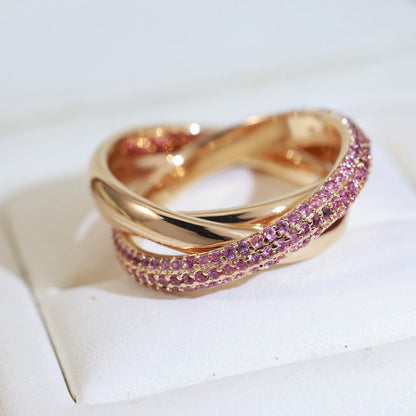 [Noble Aura jewelry]TRINITY 3.2MM RING PINK DIAMOND