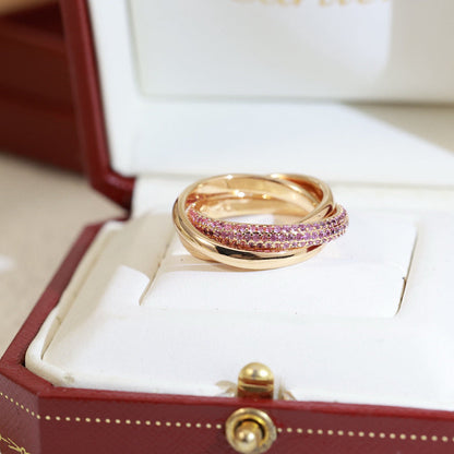 [Noble Aura jewelry]TRINITY 3.2MM RING PINK DIAMOND
