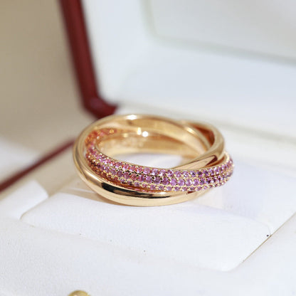 [Noble Aura jewelry]TRINITY 3.2MM RING PINK DIAMOND