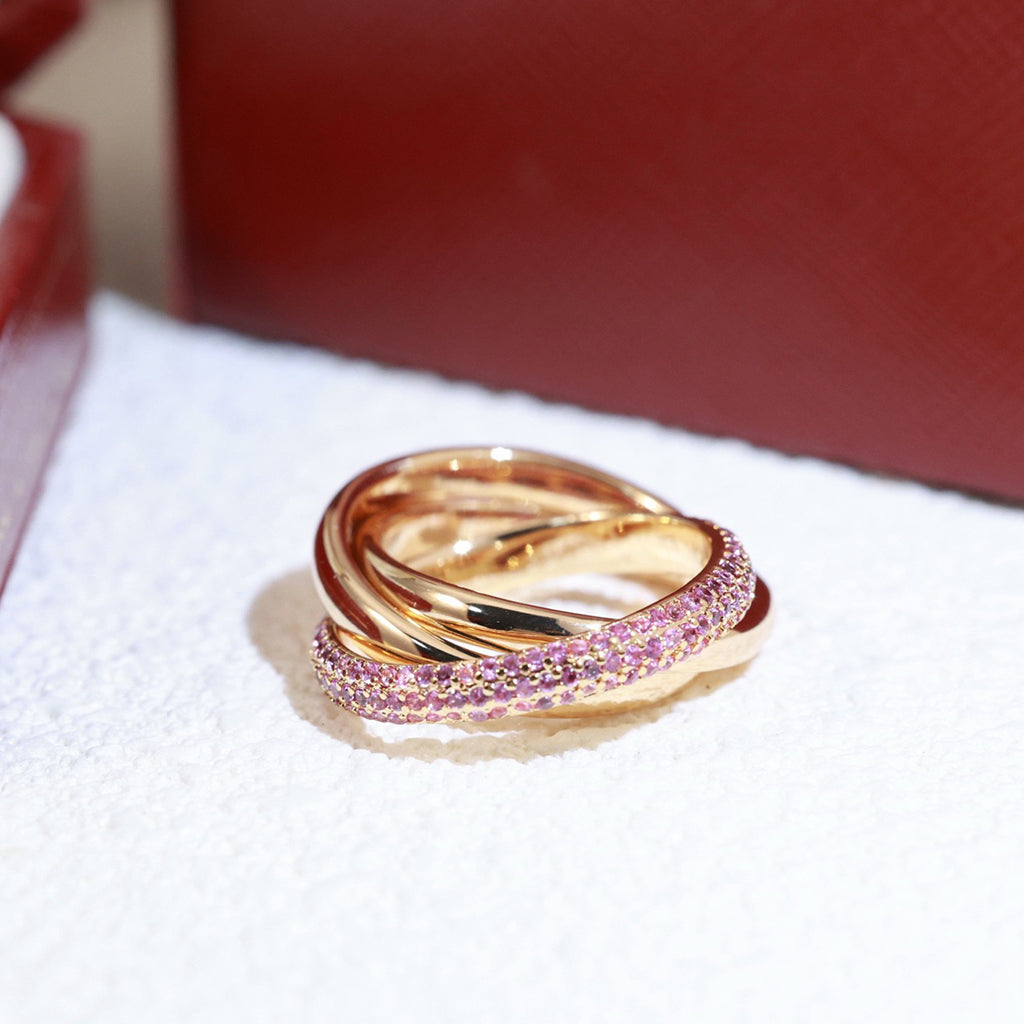 [Noble Aura jewelry]TRINITY 3.2MM RING PINK DIAMOND